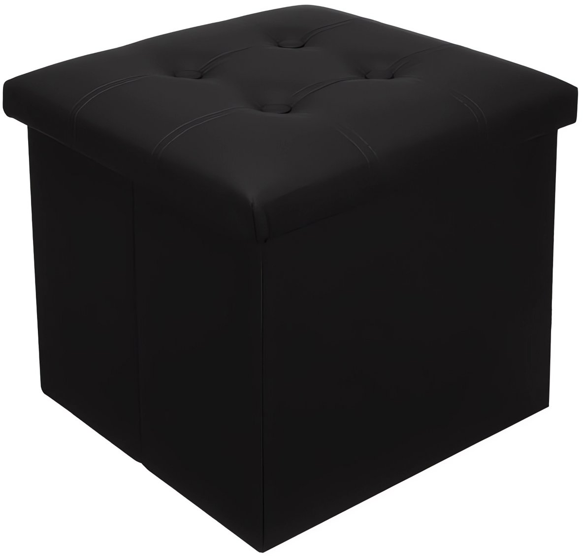Ruhhy 25779 Taburet s úložným prostorem 38 × 38 cm, černý