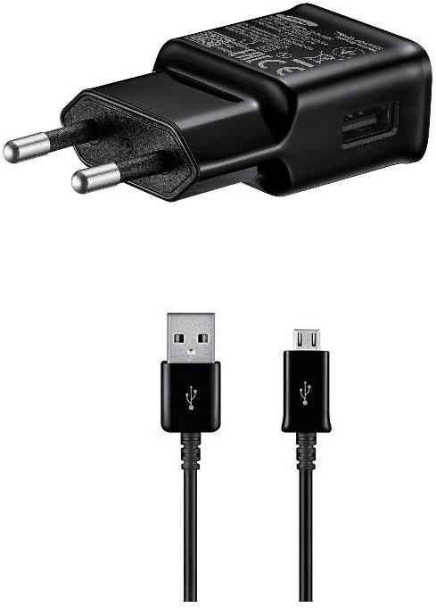 Samsung cestovní nabíječka 15W + microUSB datový kabel Black (Bulk)