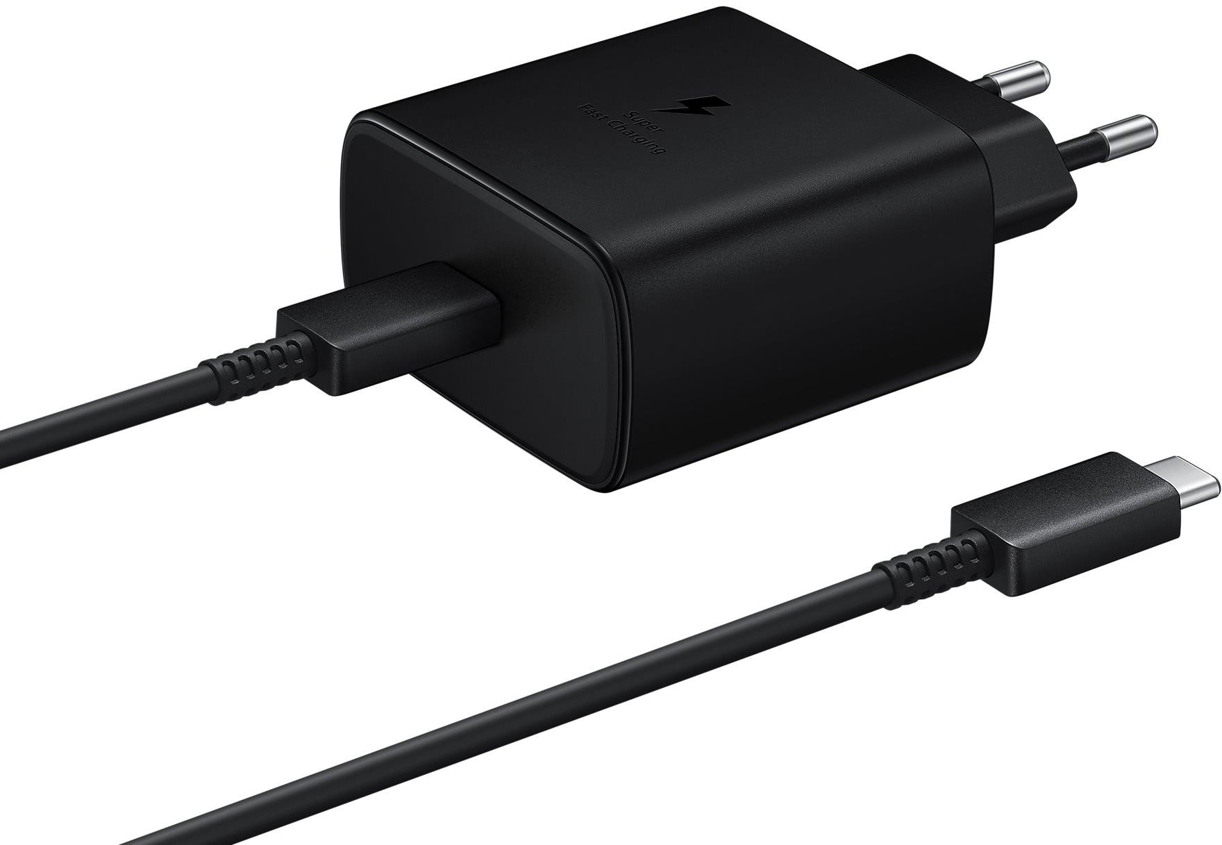 Samsung cestovní nabíječka 45W + USB-C/USB-C datový kabel Black