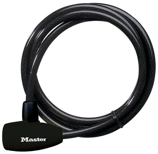 MasterLock 8154EURD Ocelové lanko s integrovaným zámkem na klíč - 180 cm
