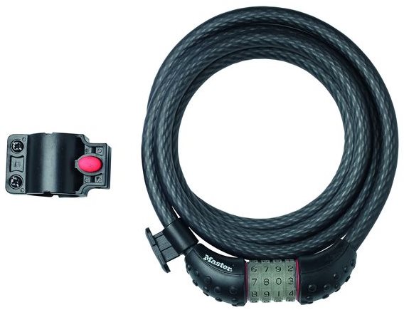 MasterLock 8190EURDPRO Ocelové kombinační lanko na kolo - 1,8m
