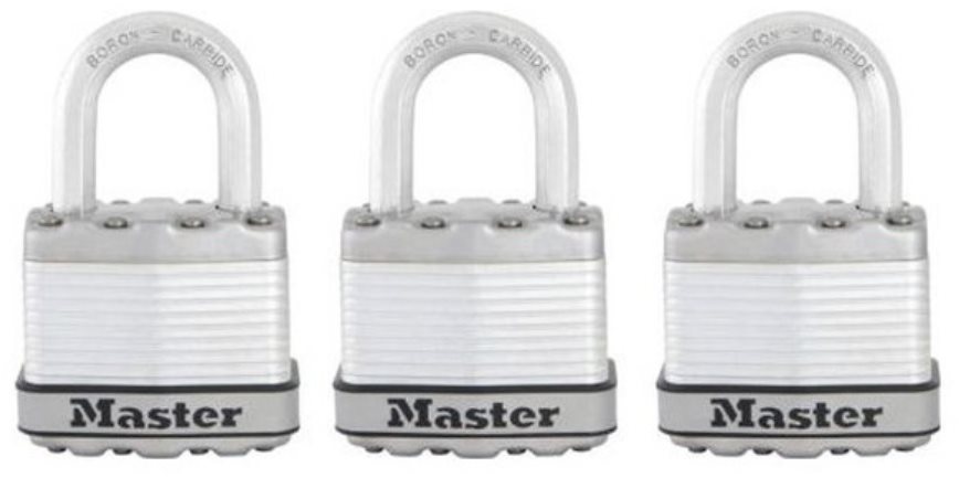 MasterLock Excell M1EURTRI Set 3 ks titanových visacích zámků