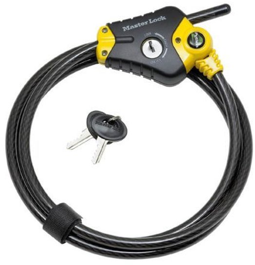 Master Lock Zkracovací lanový zámek Python 8420EURD, 10 mm