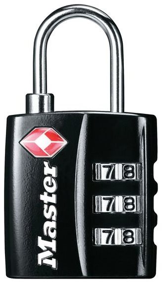 MasterLock TSA 4680EURDBLK Visací kombinační zámek pro zavazadla