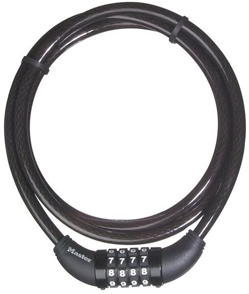 MasterLock 8119EURD Ocelové lanko Master Lock s integrovaným zámkem 1,5m
