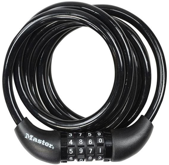 Master Lock Spirálový kombinační zámek na kolo Master Lock 8221EURDPRO 1,8m