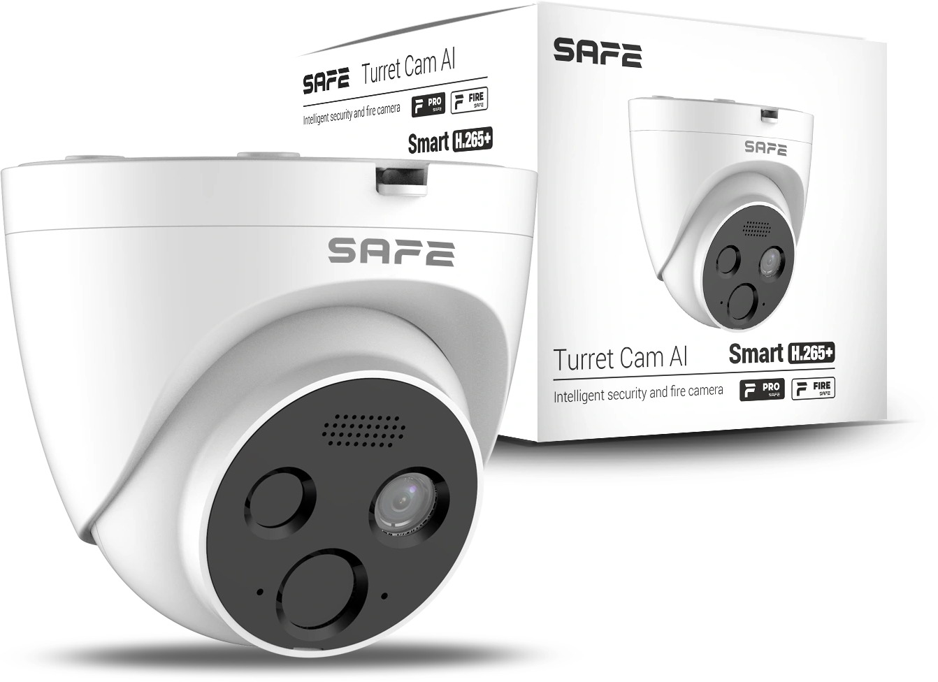 SAFE Turret Cam AI, bílá