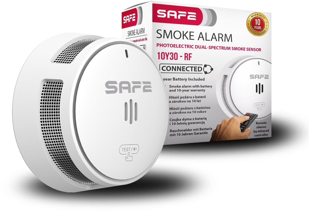 SAFE Bezdrátově propojitelný hlásič požáru FireSafe 10Y30-RF