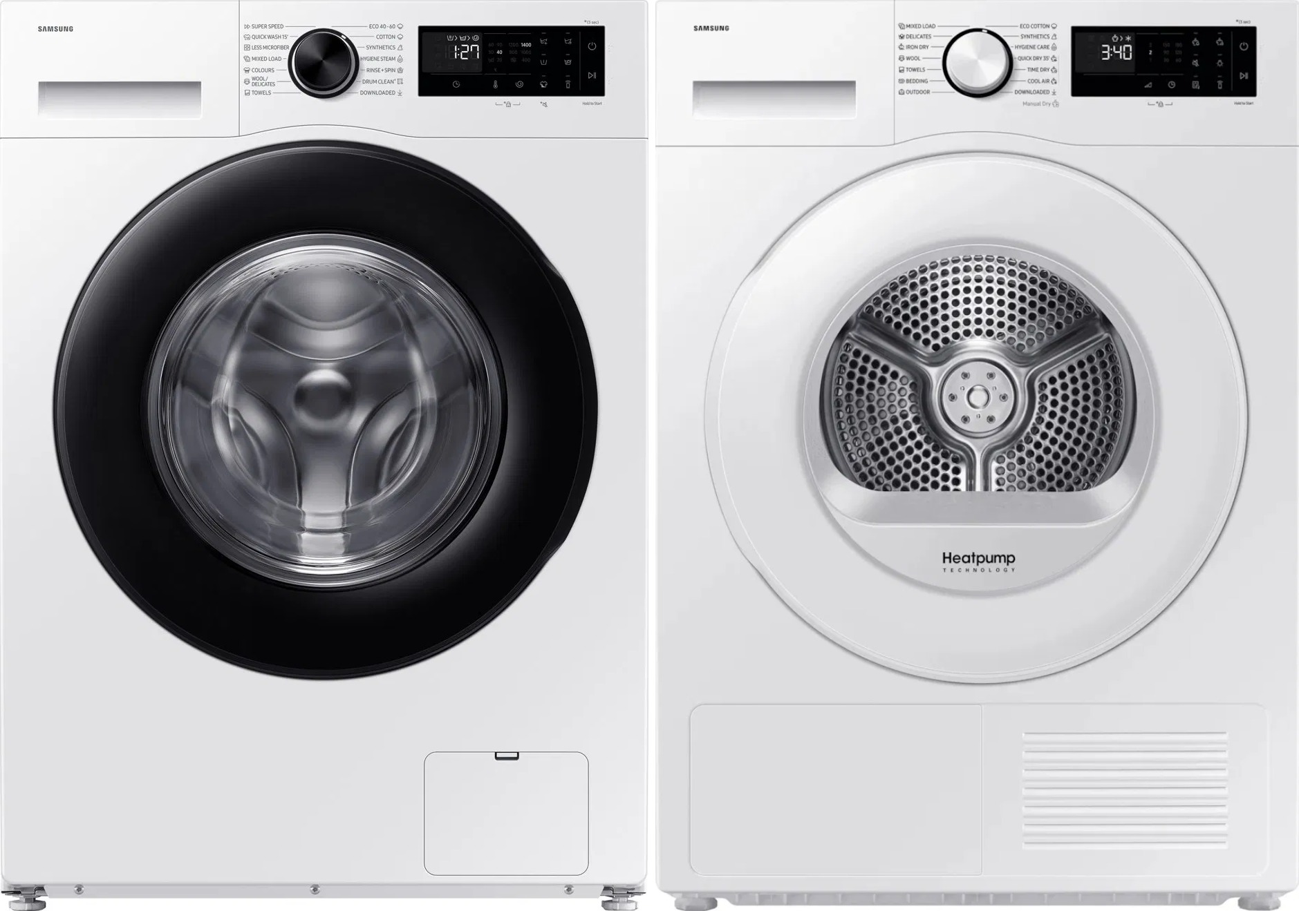 SAMSUNG WW10FG5U34AELE + SAMSUNG DV90DG52A0TELE