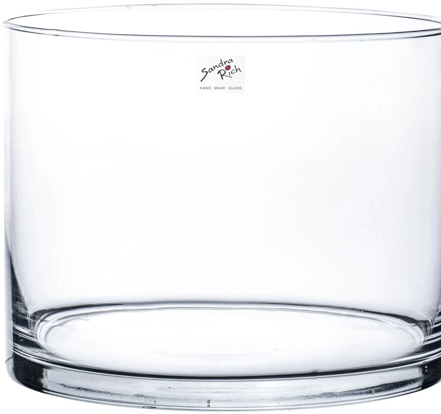 Sandra Rich Cyli Váza skleněná 20 cm, průměr 25 cm