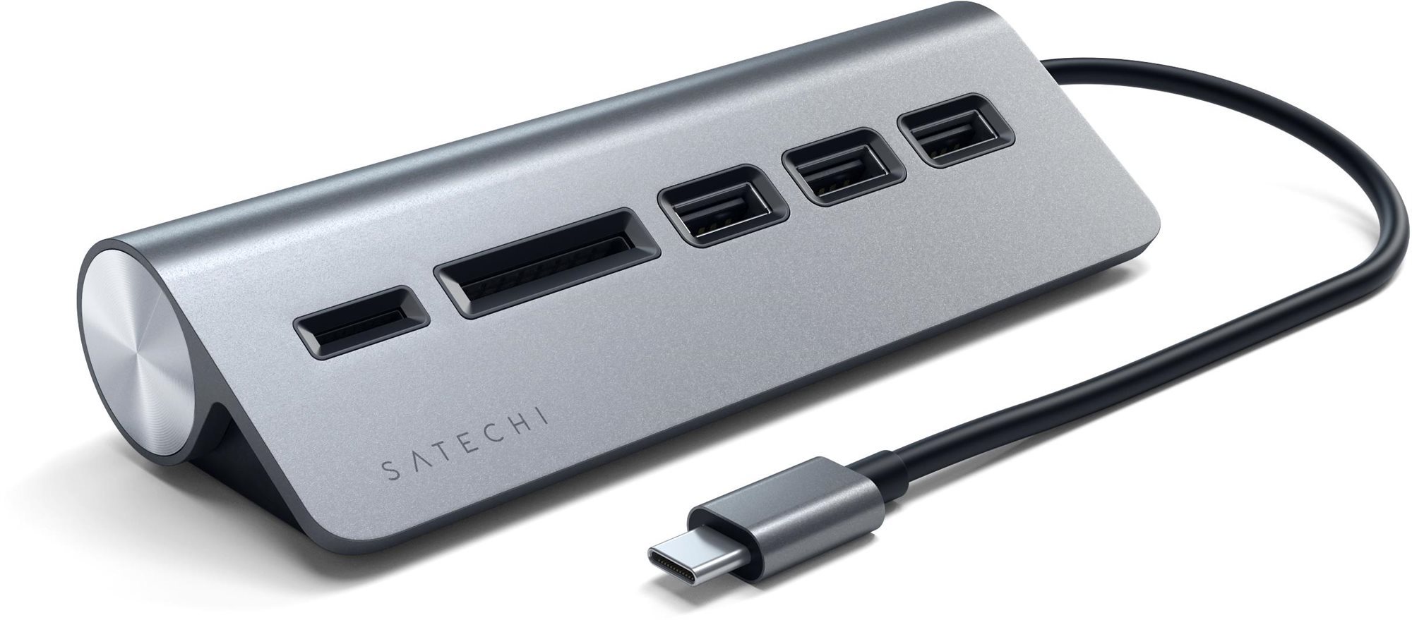 Satechi Aluminium Type-C USB Hub (3x USB 3.0,MicroSD) - Space Gray