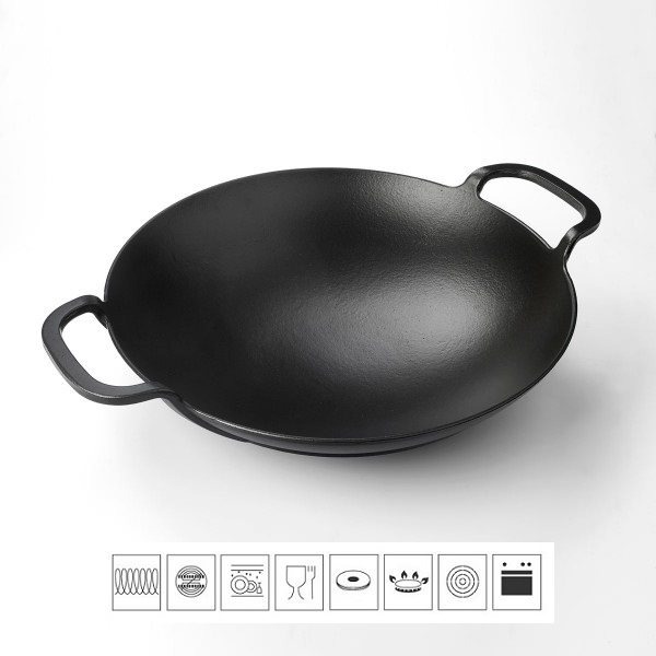 LAVA METAL Litinová pánev "wok" 38 cm
