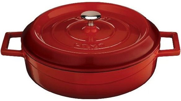 LAVA METAL Litinový hrnec nízký kulatý 24cm - červený
