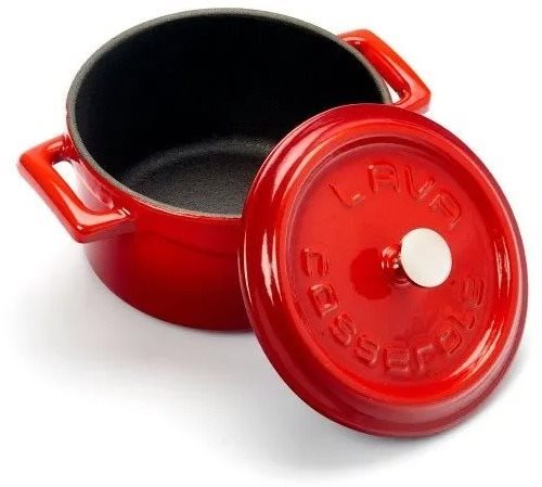LAVA METAL Litinový mini hrnec kulatý 10 cm - červený