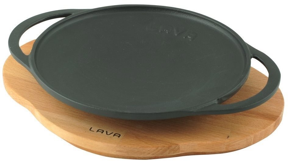 LAVA METAL Litinová pánev "wok" 20cm s dřevěným podstavcem