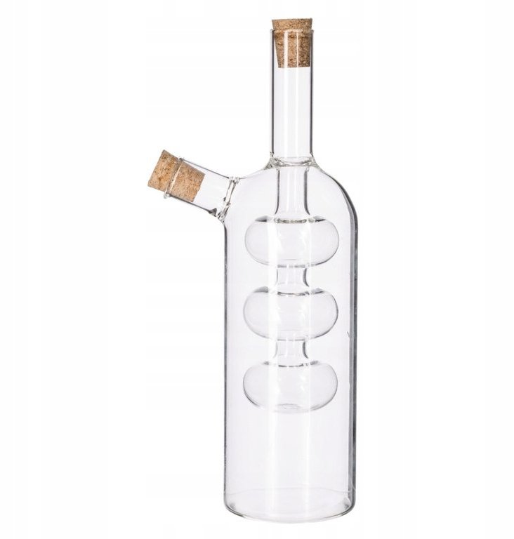 KOOPMAN Skleněná láhev na olej a ocet 300 ml 2-komorová