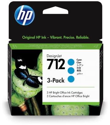 HP 3ED77A č. 712 azurová multipack