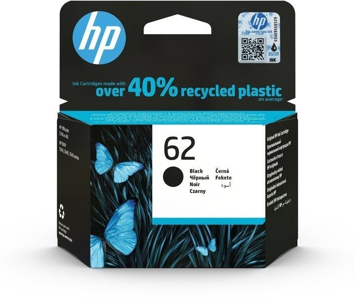 HP C2P04AE č. 62 černá