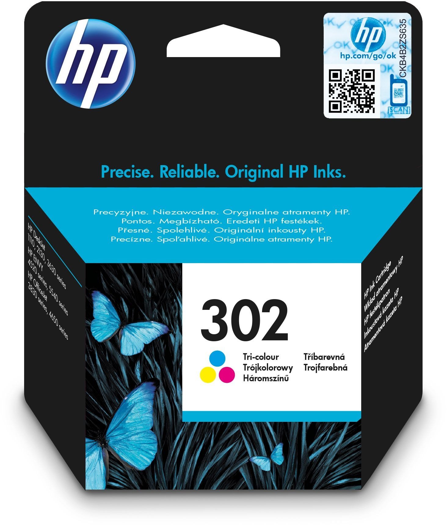 HP F6U65AE č. 302 barevná
