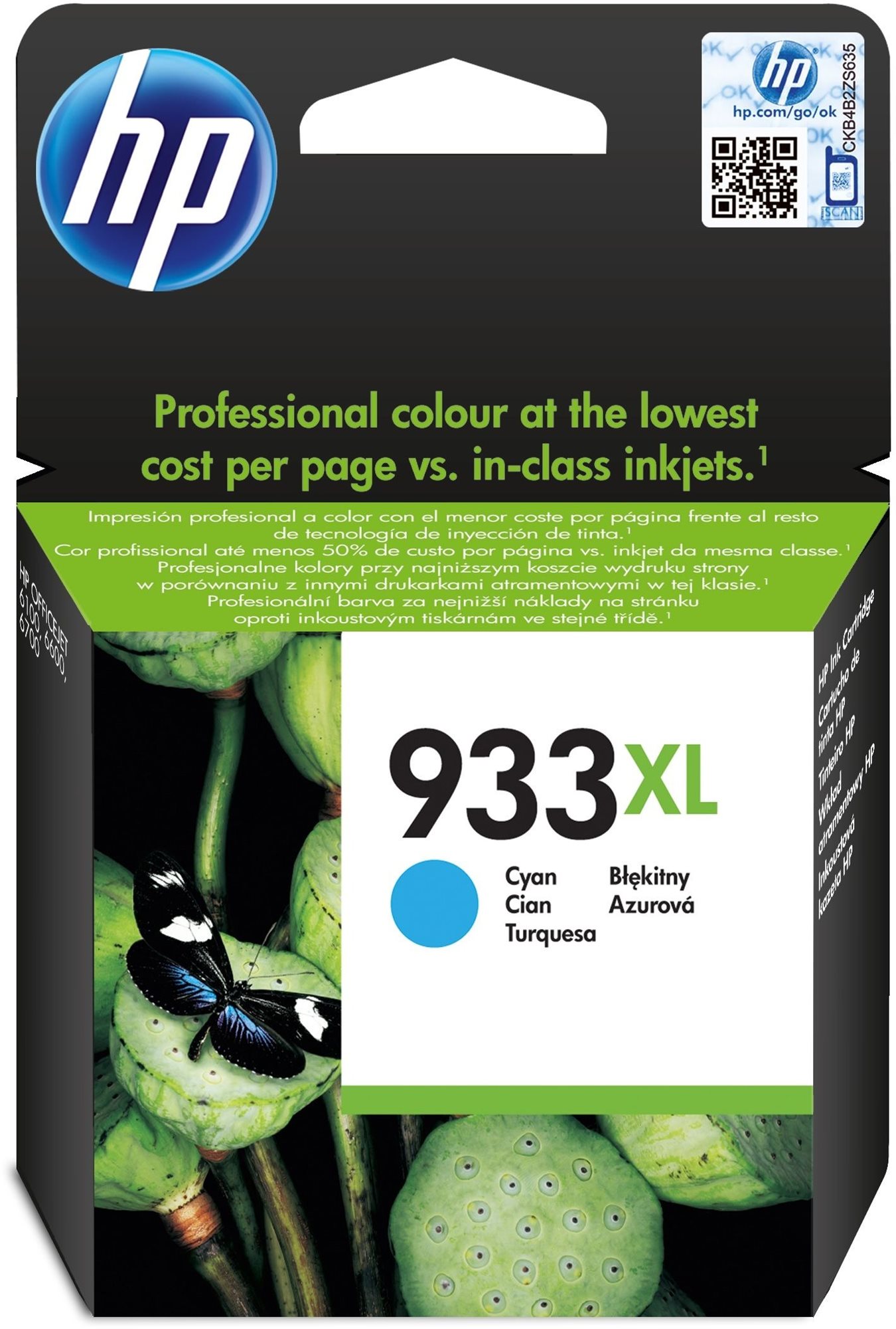 HP CN054AE č. 933XL azurová