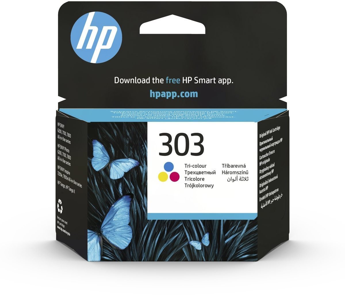 HP T6N01AE č. 303 tříbarevná