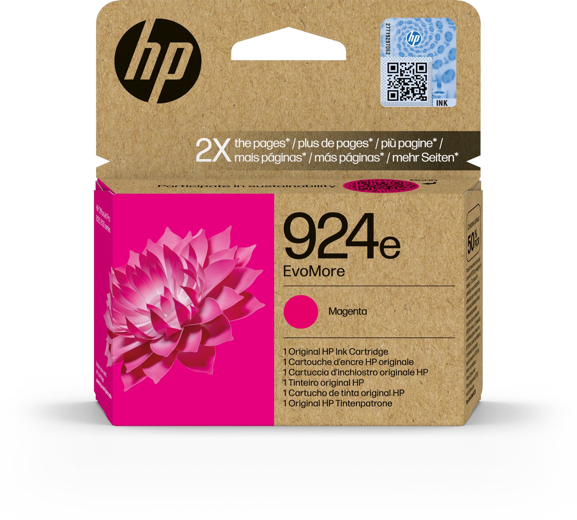 HP 4K0U8NE č. 924 XL EvoMore purpurová