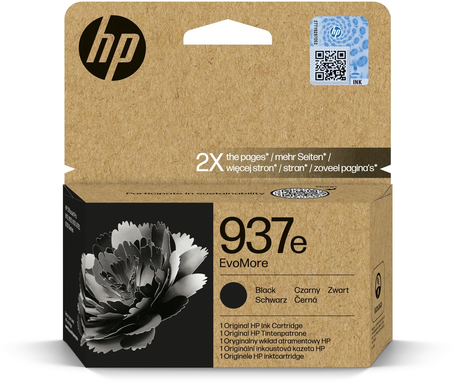 HP 4S6W9NE č. 937 XL EvoMore černá