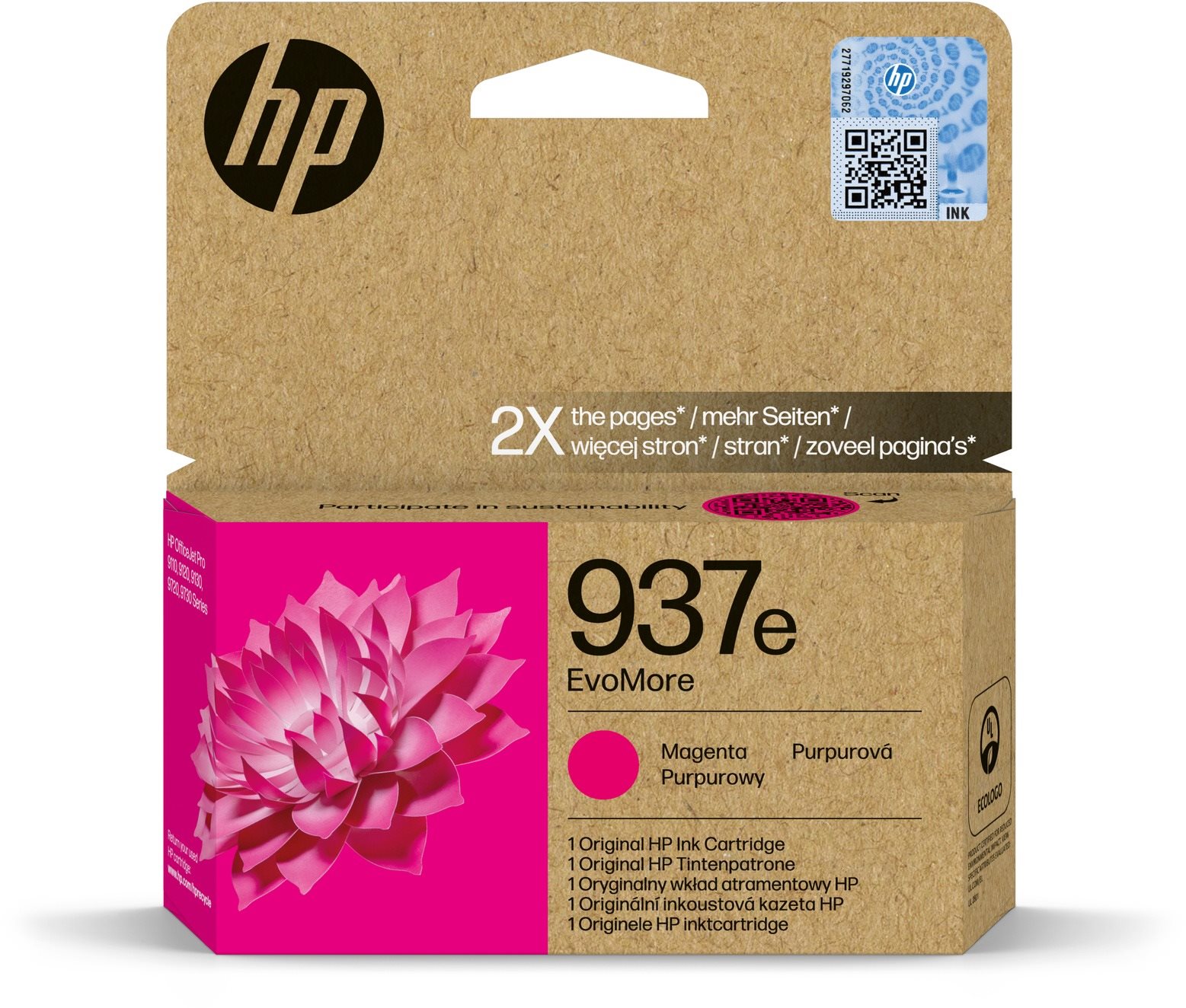 HP 4S6W7NE č. 937 XL EvoMore purpurová
