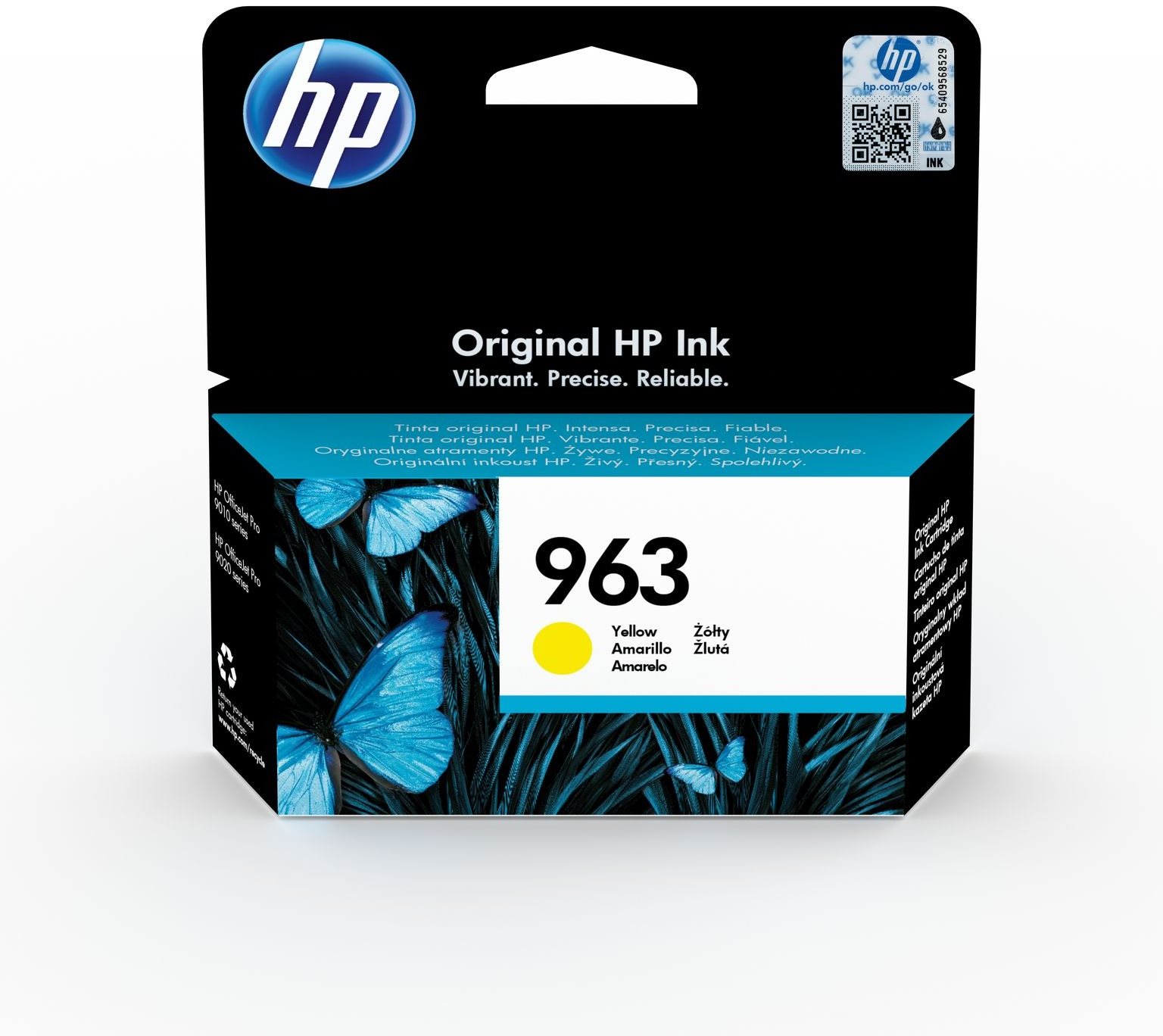 HP 3JA25AE č. 963 žlutá