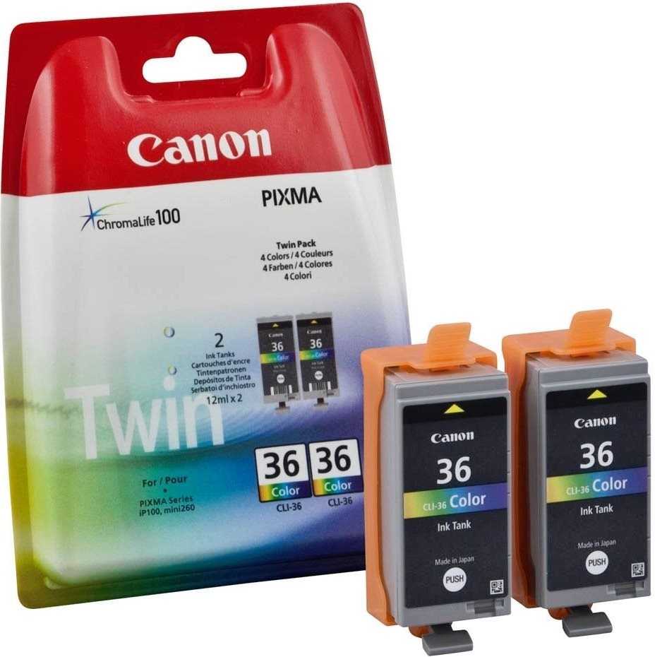 Canon CLI-36 Twin Pack - dvoukomorový inkoust pro tiskárny Canon