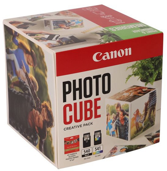 Canon PG-540 + CL-541 multipack + fotopapír PP-201 40ks Photo Cube