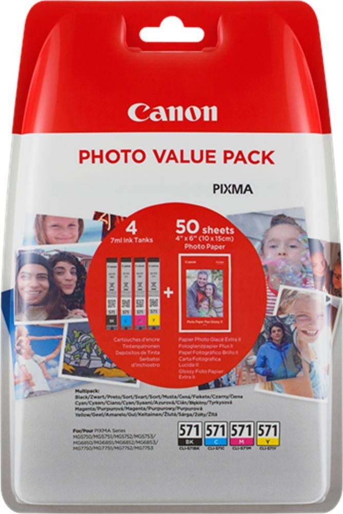 Canon XL CLI-571 C/M/Y/BK PHOTO VALUE Multi pack - inkoustové kazety