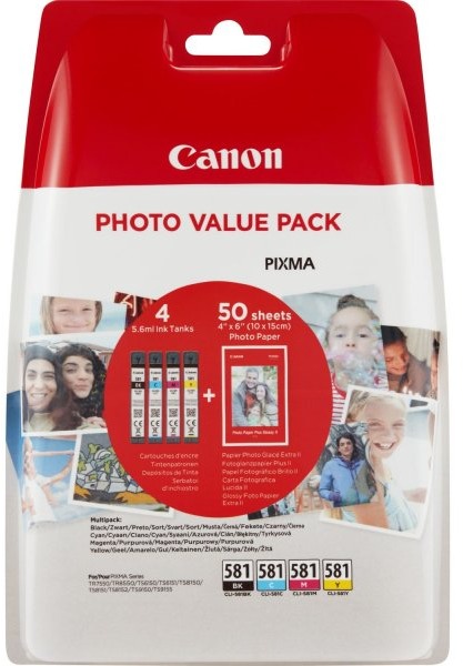 Set inkoustových kazet Canon CLI-581 pro kvalitní tisk