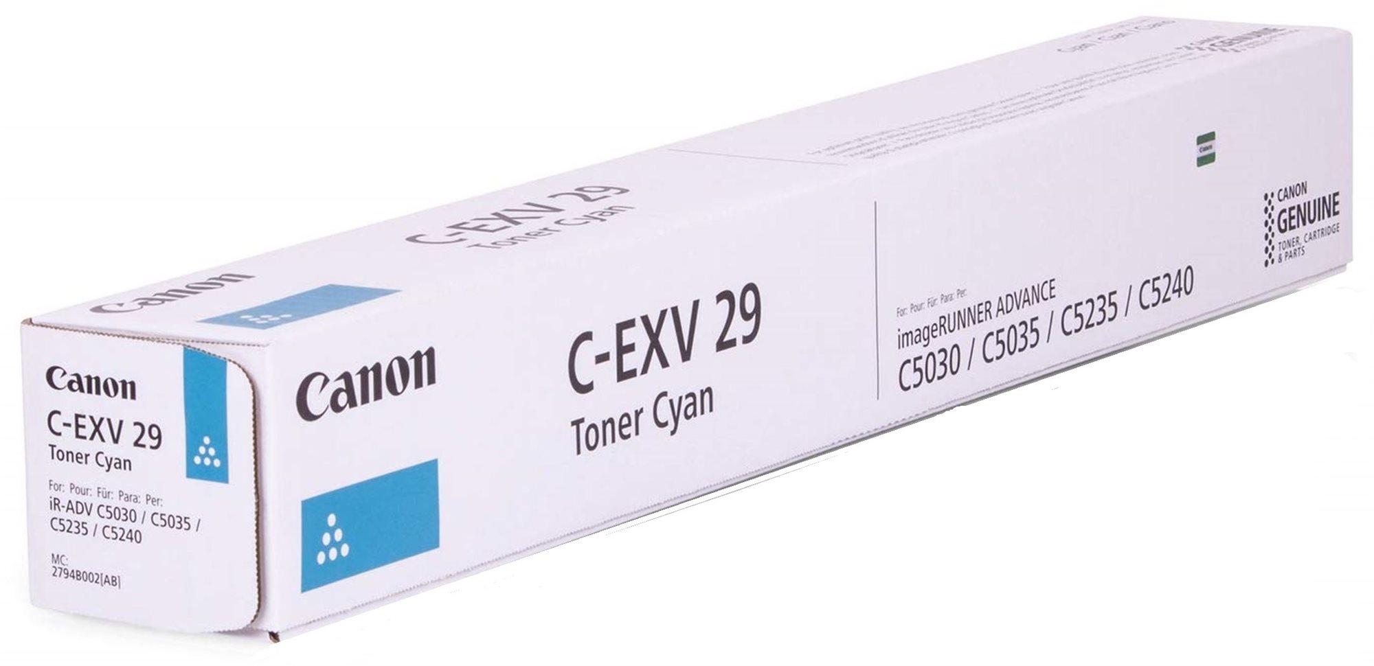 Canon C-EXV29 azurový toner pro kvalitní tisk