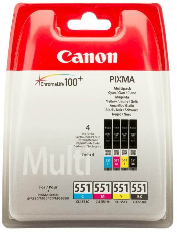 Canon CLI-551 Multipack s inkoustovými kazetami pro kvalitní tisk