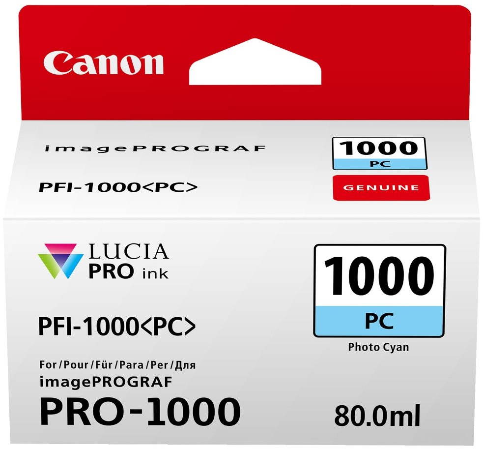 Inkoust Canon PFI-1000PC v azurové barvě 700 ml