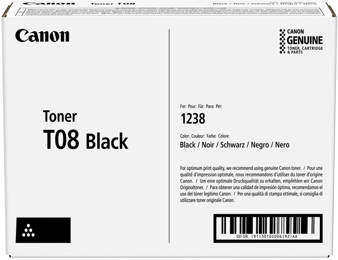 Toner Canon T08 černý pro kvalitní tisk