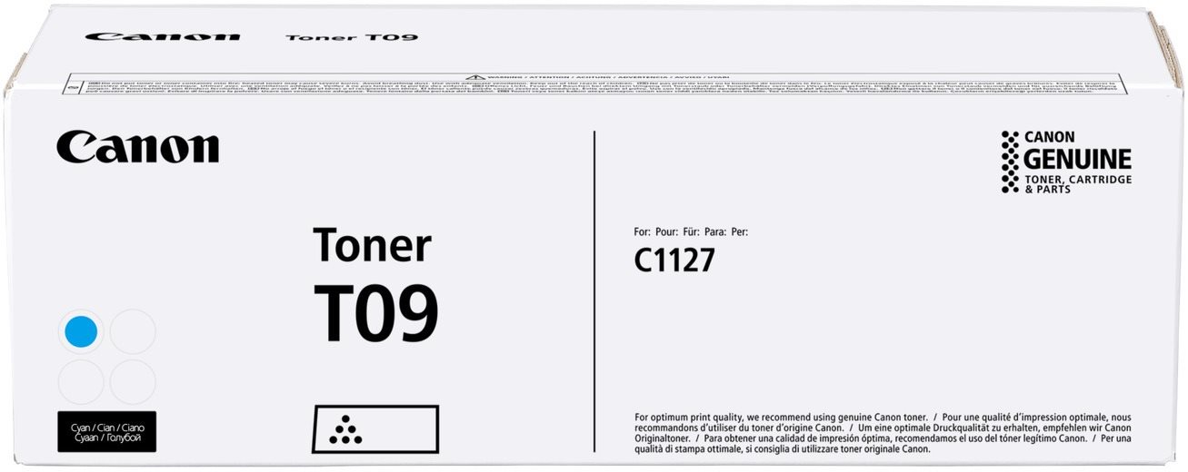 Toner Canon T09 azurová pro kvalitní tisk