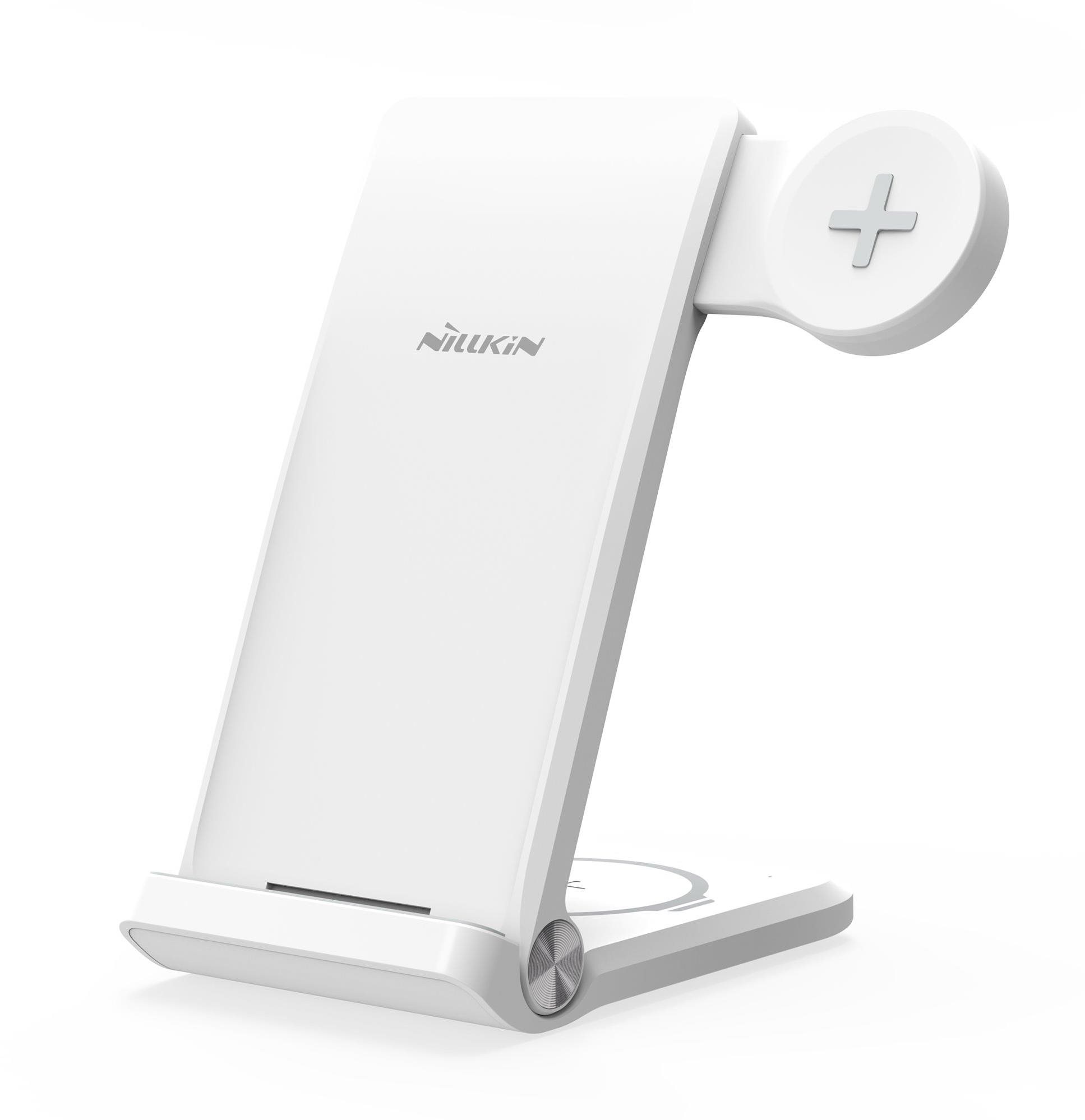 Nillkin PowerTrio 3v1 Bezdrátová Nabíječka pro Samsung Watch White