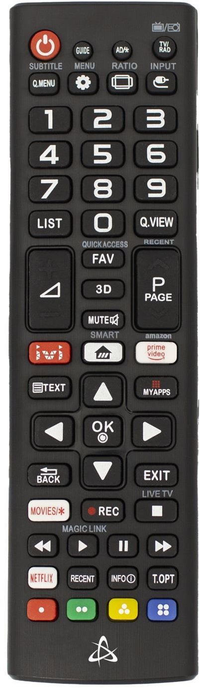 SBOX dálkový ovladač pro LG TV, černý