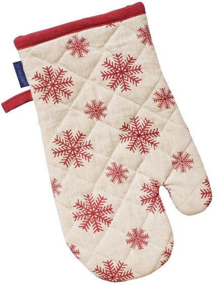 SCANquilt RUKAVICE DEKORO vločky béžovočervená