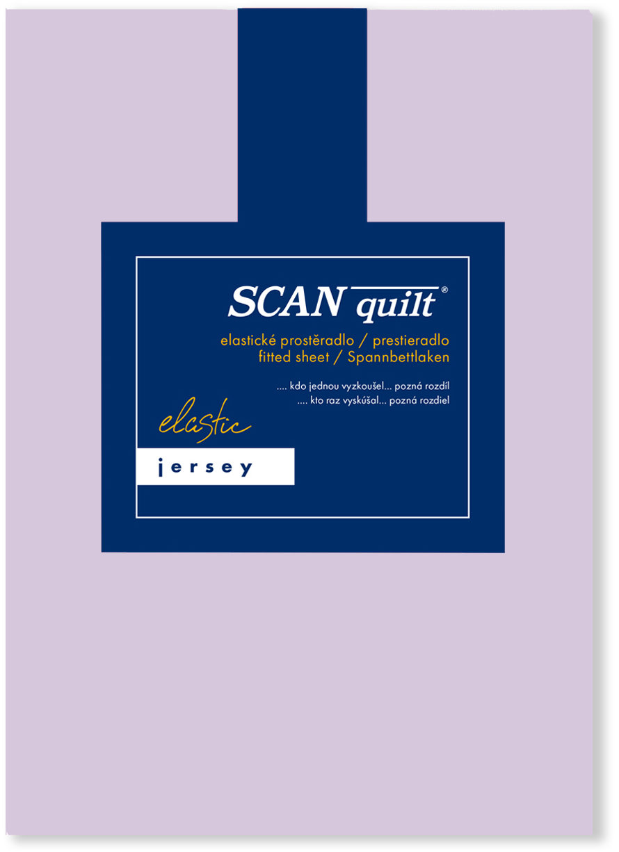 SCANquilt Prostěradlo Jersey Elastic Lycra světle fialové 200 × 220 cm