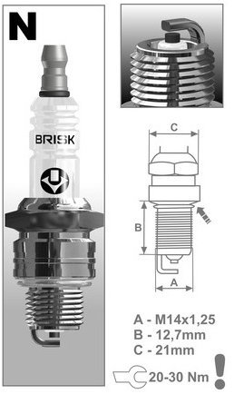 BRISK zapalovací svíčka N17C řada Super