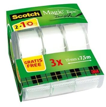 SCOTCH Magic - vysoce kvalitní lepicí pásek s širokou šířkou 19 mm a délku 7,5 m.