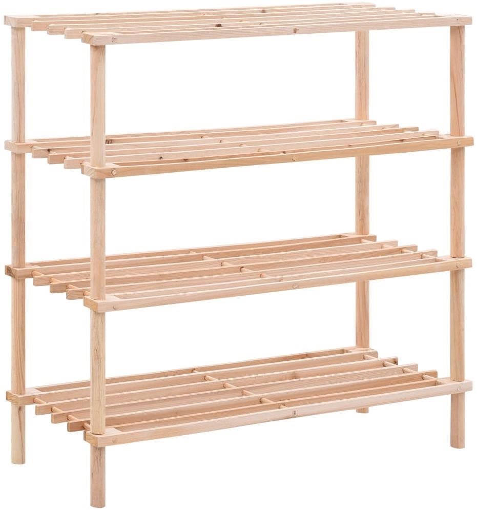 Botník se 4 policemi masivní jedlové dřevo