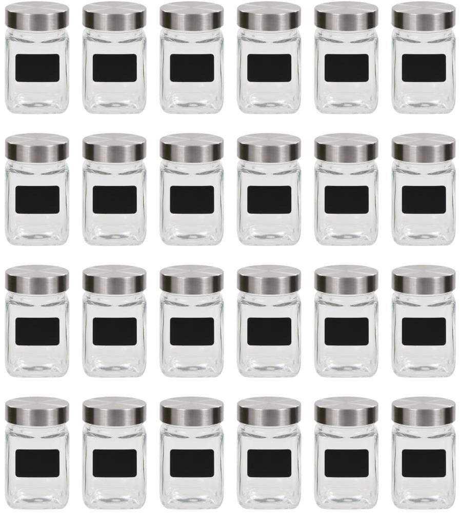 Dózy na potraviny s etiketou 24 ks 300 ml