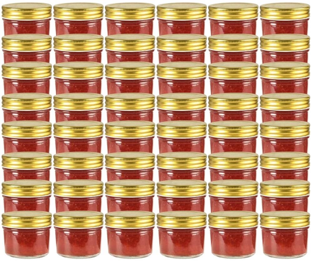 Zavařovací sklenice se zlatými víčky 48 ks 110 ml