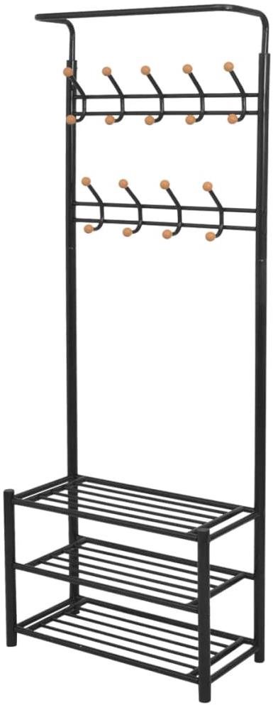 Věšák na oblečení s botníkem