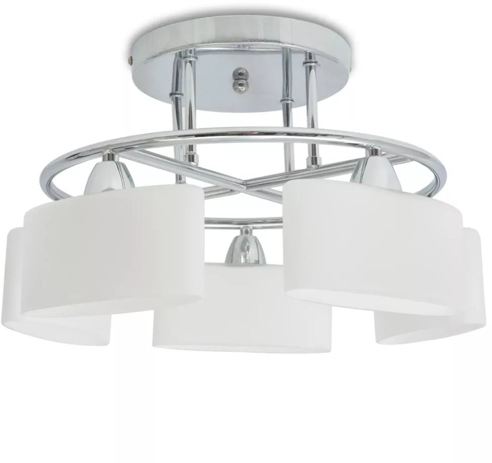 Stropní svítidlo s eliptickými stínidly na 5 žárovek E14 200 W