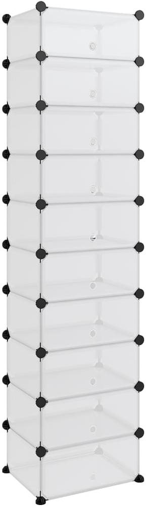 Průhledný botník SHUMEE 44 x 32 x 174 cm